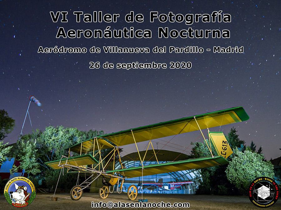 Taller de Fotografía Aeronáutica Nocturna en el Aeródromo de Villanueva del Pardillo